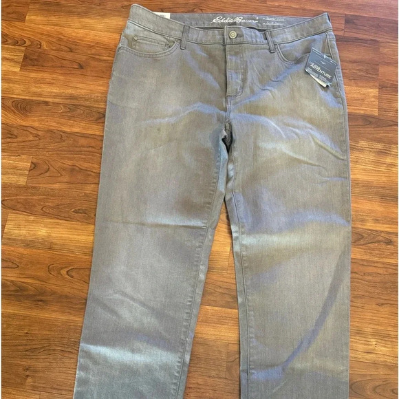 Womens size 16 x 30 length Eddie Bauer gray slight curvy straight leg - Picture 1 of 8